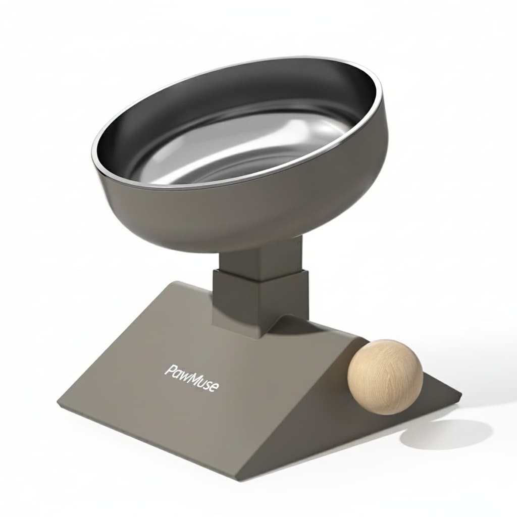 Elevated Tilted Dog Bowl – Adjustable Stand for Flat-Faced Breeds