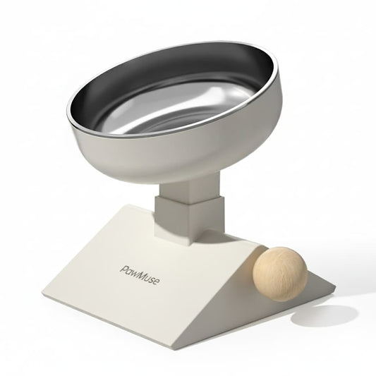 Elevated Tilted Dog Bowl – Adjustable Stand for Flat-Faced Breeds