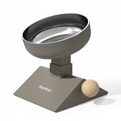 Elevated Tilted Dog Bowl – Adjustable Stand for Flat-Faced Breeds